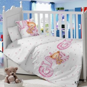 Комплект постельного белья в детскую кроватку Сатин Девочка