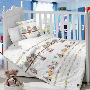 Комплект постельного белья в детскую кроватку Сатин Инди