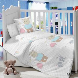 Комплект постельного белья в детскую кроватку Сатин Королевство