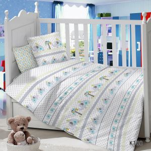 Комплект постельного белья в детскую кроватку Сатин Слоник