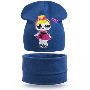 Комплект шапка и шарф снуд для девочки Girl