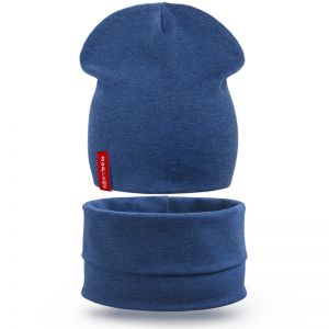 Комплект шапка и шарф снуд для мальчика Супер №2