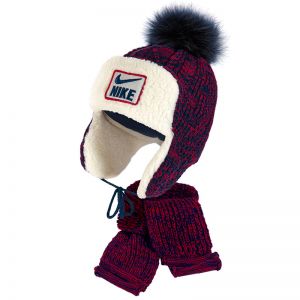 Комплект шапка и шарф вязанный для мальчика